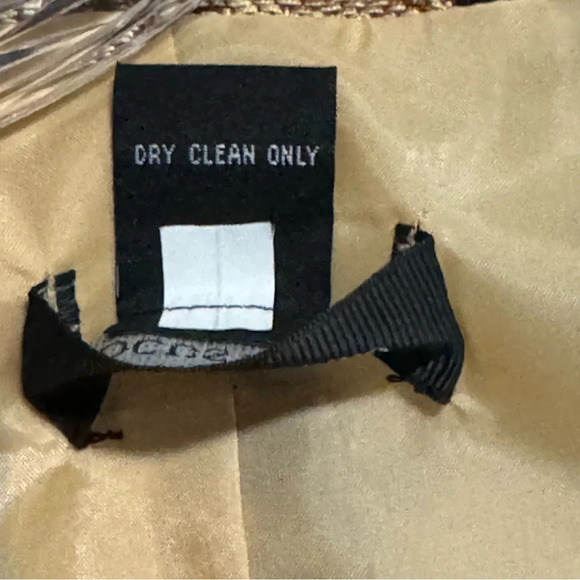 FOCUS 2000 Vintage Tapestry Blazer Jacket Brown Tan Paisley Floral Lined Size 8 - Picture 6 of 6